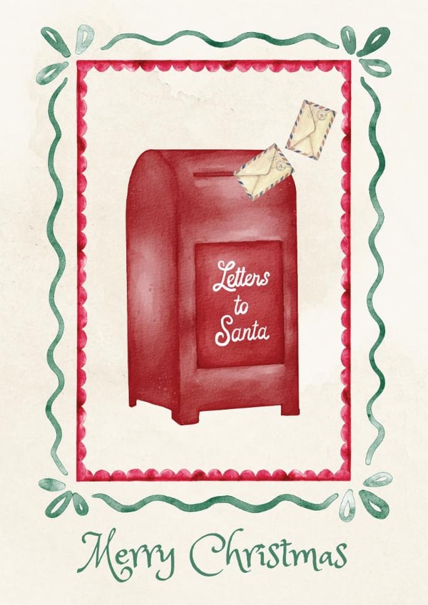 Classic Christmas Card - Letters To Santa - Postbox created by Feel Good Supplies