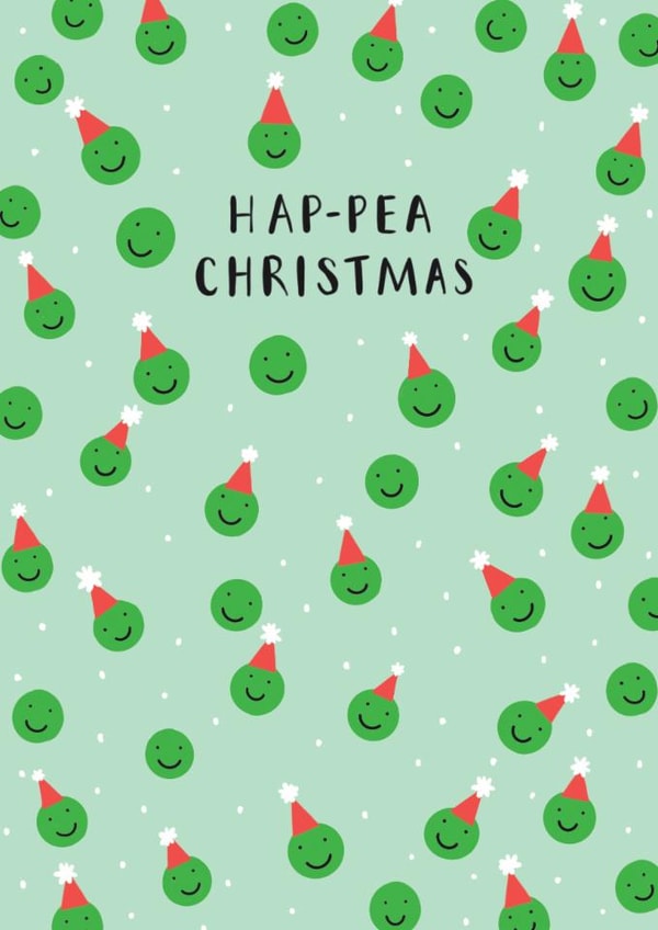 Cute Christmas Card - Hap-Pea Christmas created by Jo Podmore