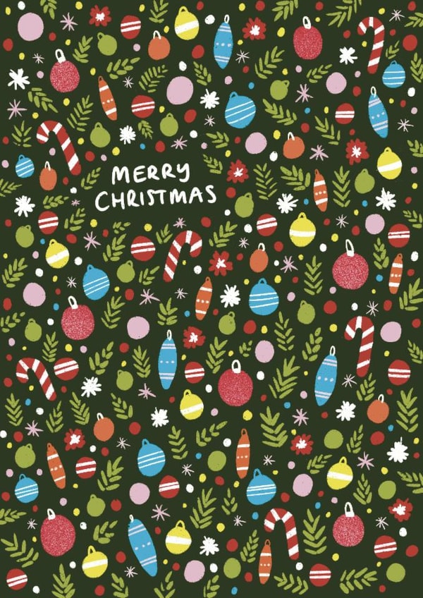 Classic Christmas Card - Baubles created by Emma Enticknap