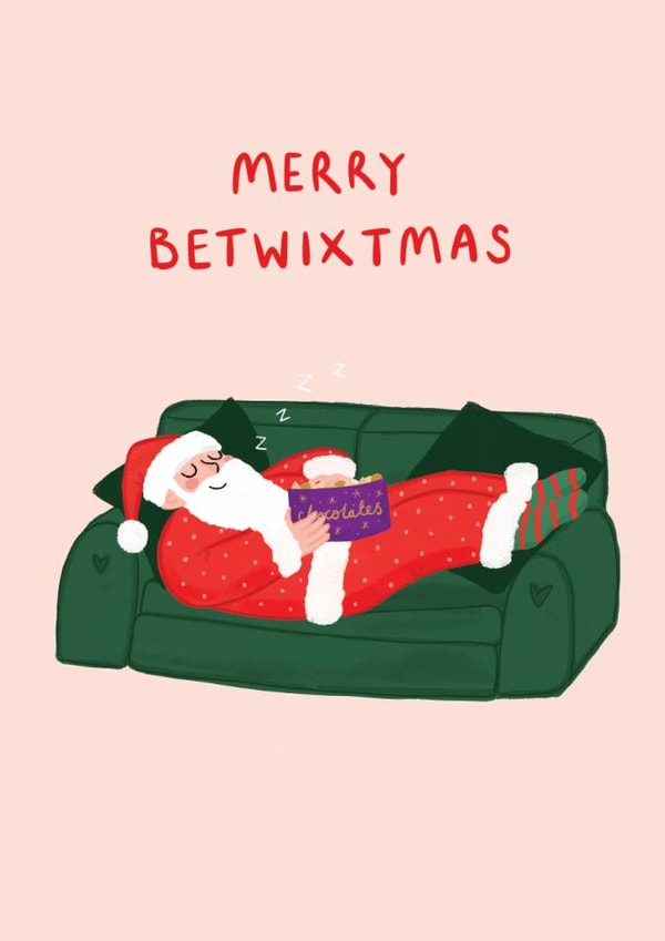 Cute Christmas Card celebrating Betwixtmas #SANTA26 created by If In Doubt Create Studio