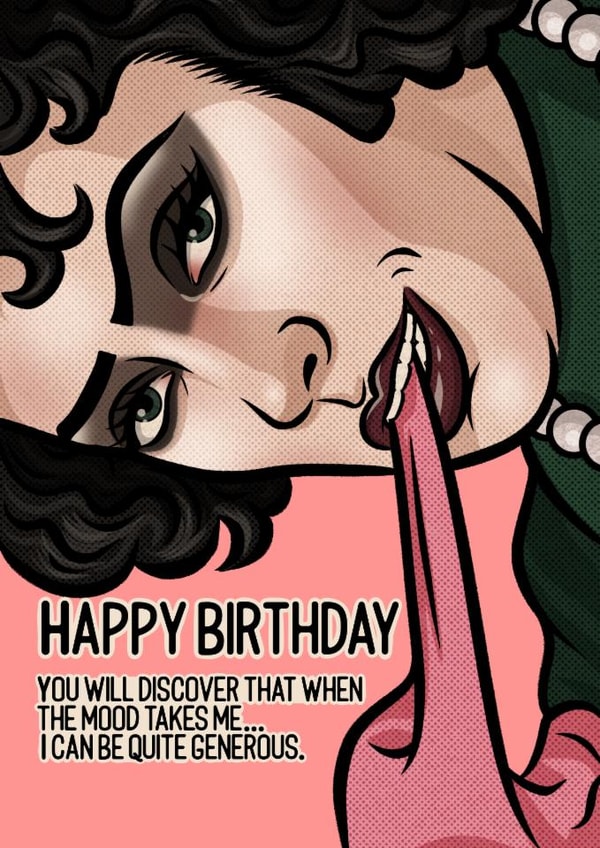 Frank N Furter Birthday Card - Rocky Horror Picture Show - Tim Curry created by Pop Off