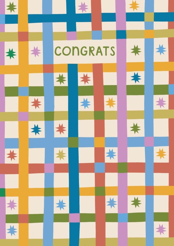 Classic Congratulations Card - Stars - Stripes created by Raspberry Blossom
