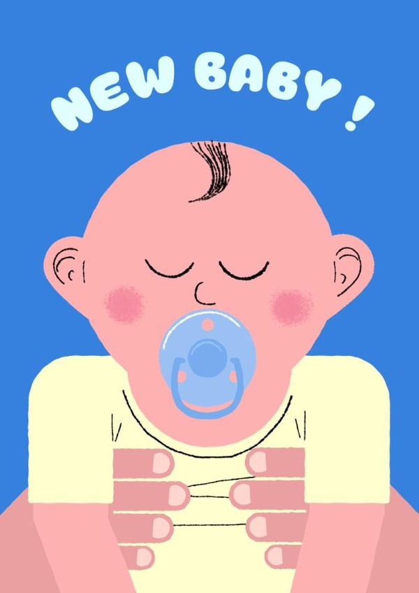 cute new baby, mum and dad, new parents. New baby ! created by @simonwelchillustration