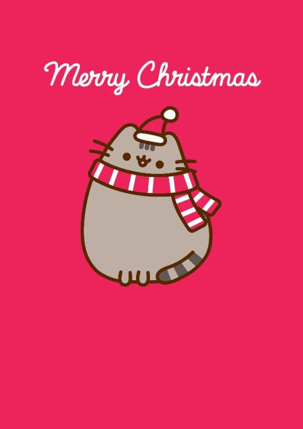 Cute Christmas Card - Pusheen - Scarf And Hat created by Hype Cards