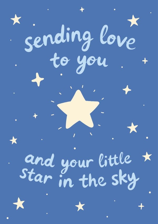 Classic Sympathy Card - Miscarriage - Sending Love To You created by Miscarriage UK
