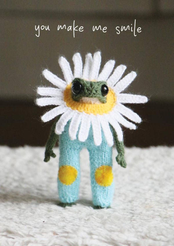 Cute Anniversary/Thank You Card - You Make Me Smile - Frog - Heknitt created by lil wabbit